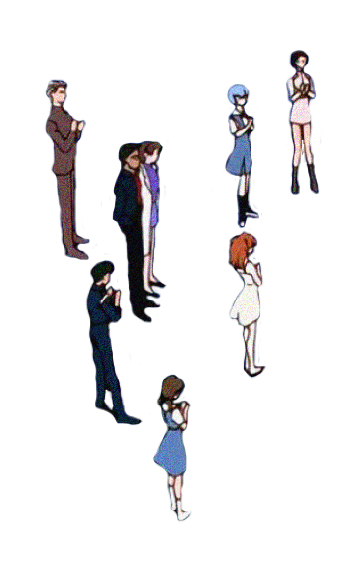 Picture of NGE supporting cast left side